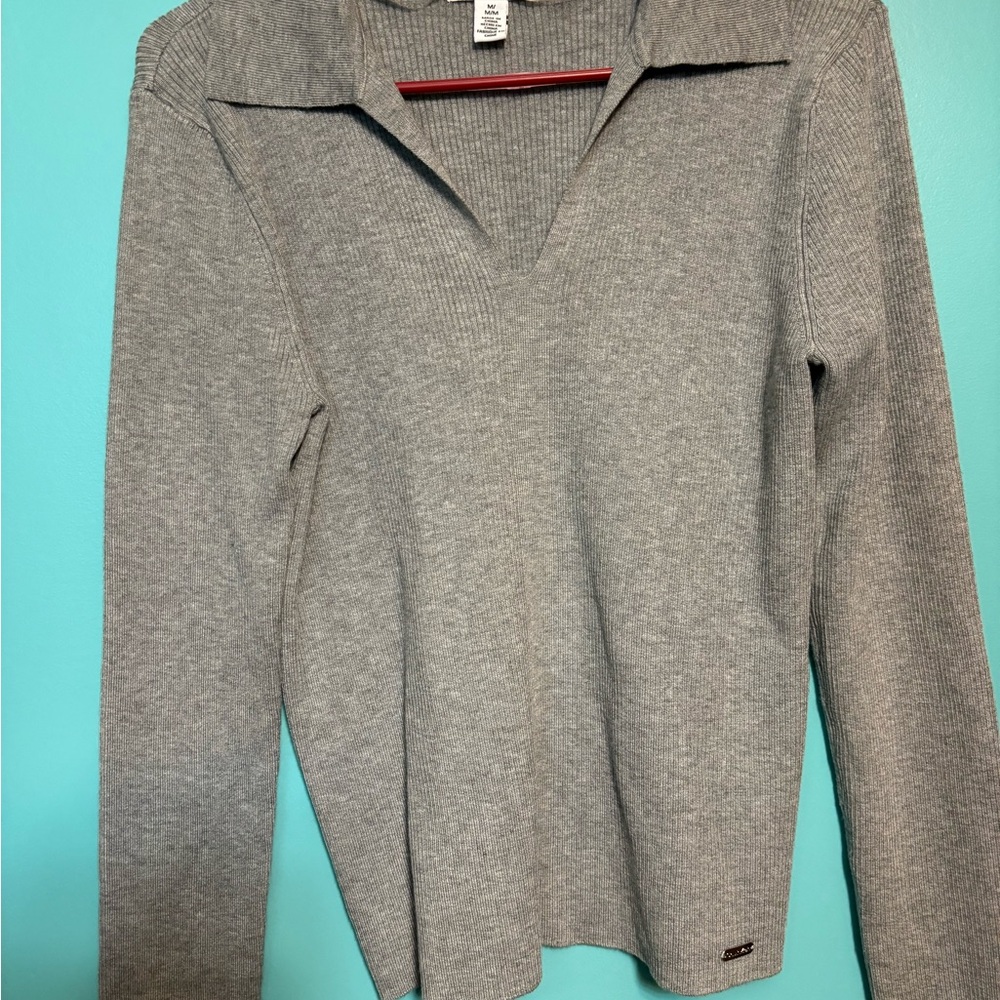 Calvin Klein Gray Long Sleeve Women's Top